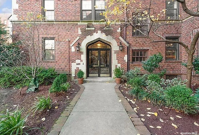 entrance to property with french doors