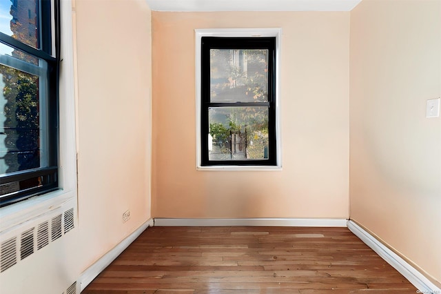 empty room featuring wood-type flooring