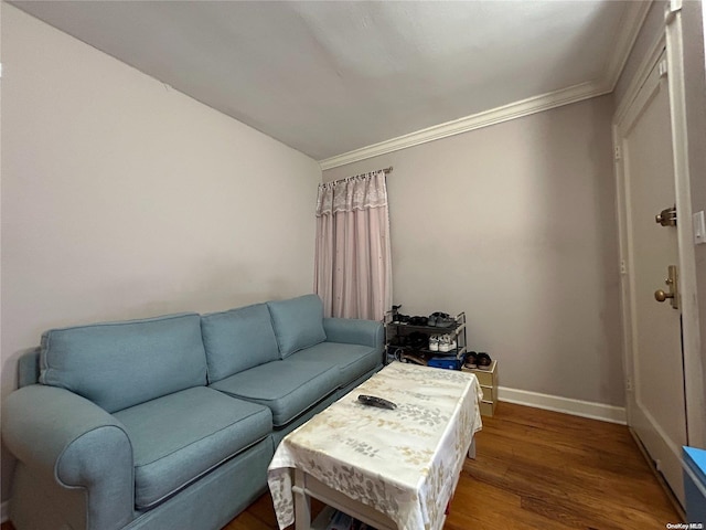 living room featuring hardwood / wood-style flooring