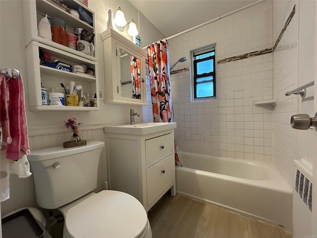 13 W Mill Dr Unit 3A, Great Neck, NY 11021 - full bathroom with wood finished floors, toilet, vanity, and shower / bath combo