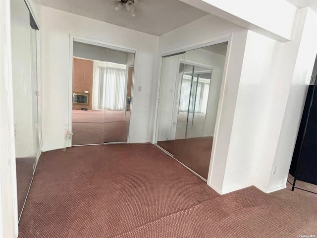 hallway featuring carpet and a wealth of natural light