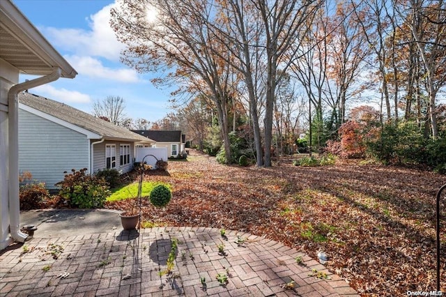 view of yard with a patio area