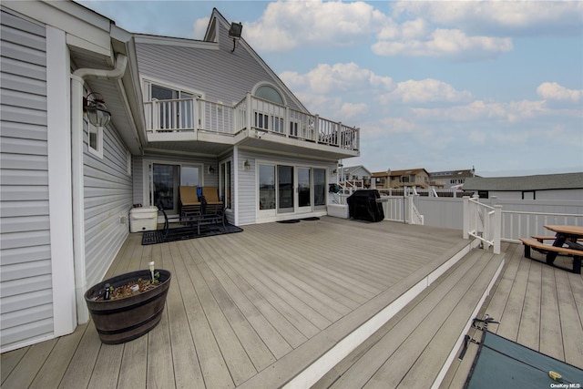 view of wooden deck