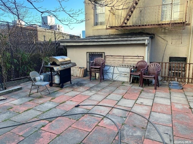 view of patio / terrace featuring grilling area