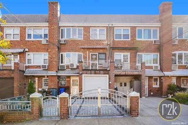 view of property featuring a garage