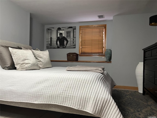 bedroom with carpet floors