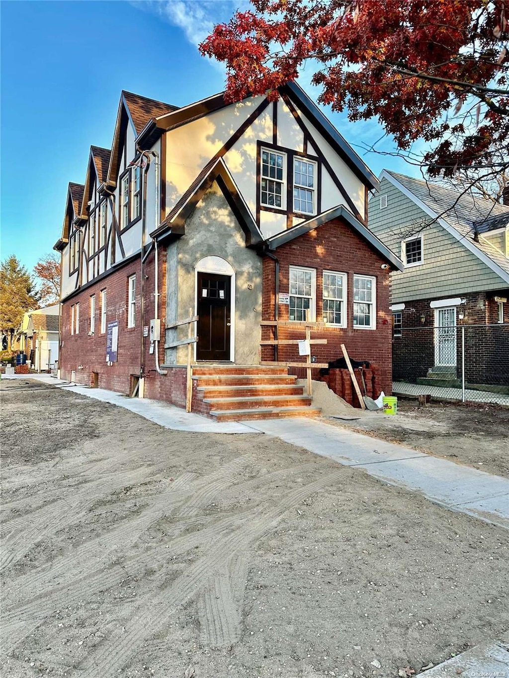 view of tudor-style house