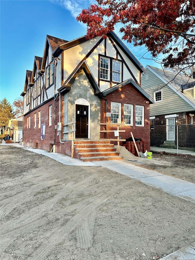 view of tudor-style house