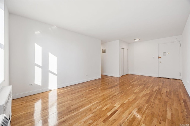 empty room featuring light hardwood / wood-style flooring