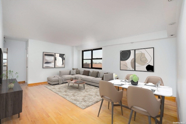 living room featuring hardwood / wood-style flooring