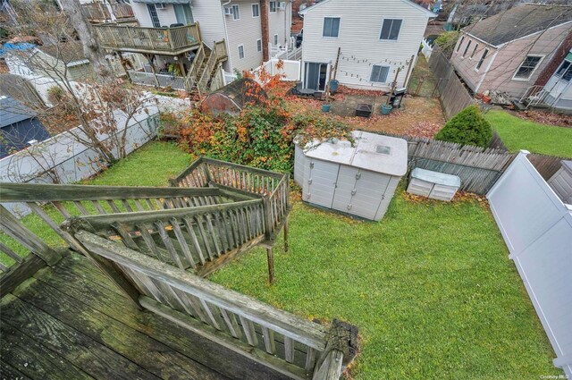 43 2nd St, Ronkonkoma, NY 11779 - view of yard with a wooden deck and a residential view
