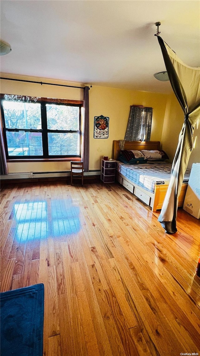 unfurnished bedroom featuring light hardwood / wood-style flooring