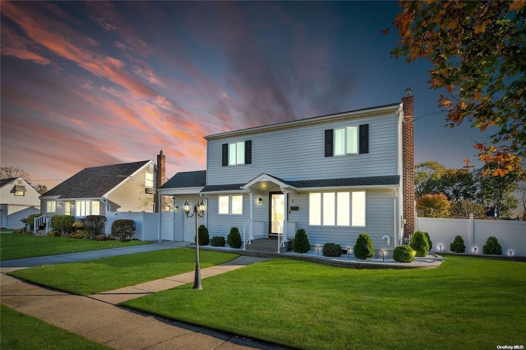 7 Hicks Cir, Hicksville, NY 11801 - view of front of home featuring a yard