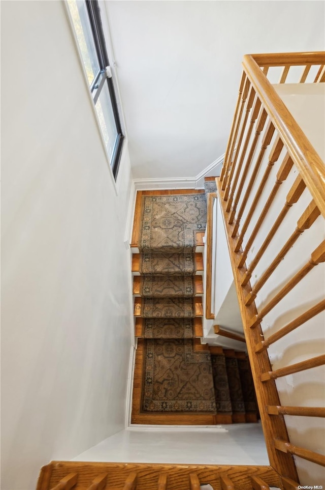 stairs with ornamental molding