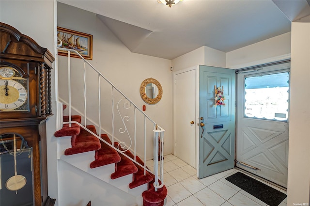 view of tiled foyer