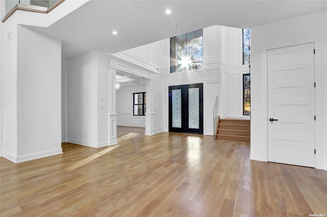 entryway with light wood-type flooring