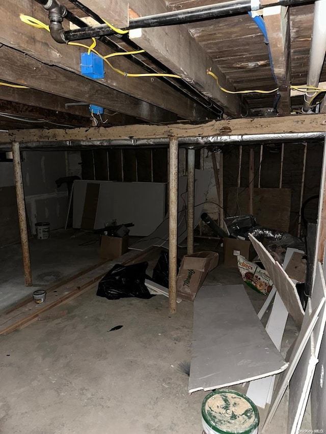 view of basement