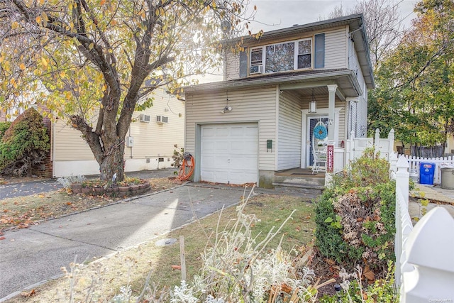 view of property featuring a garage