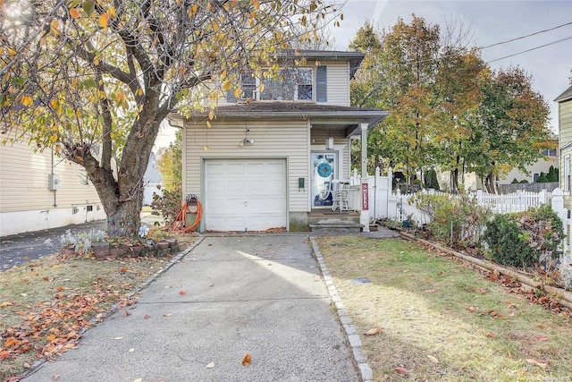 view of front of home featuring a garage