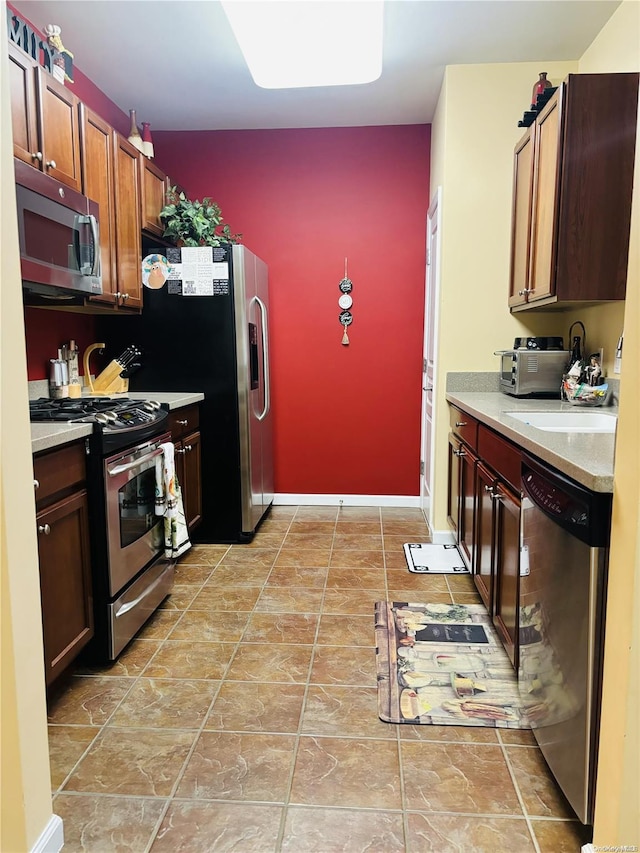 kitchen with appliances with stainless steel finishes