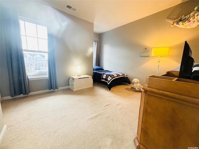 bedroom with carpet floors