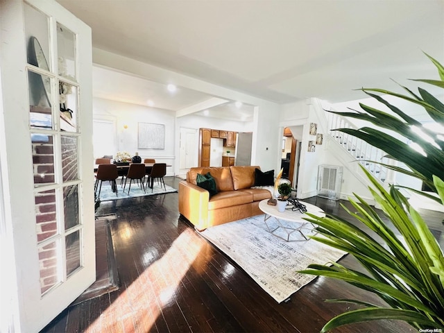 240 Pine St, Freeport, NY 11520 - living room with dark wood-type flooring