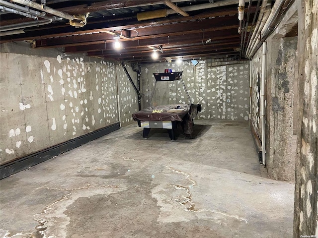 view of basement