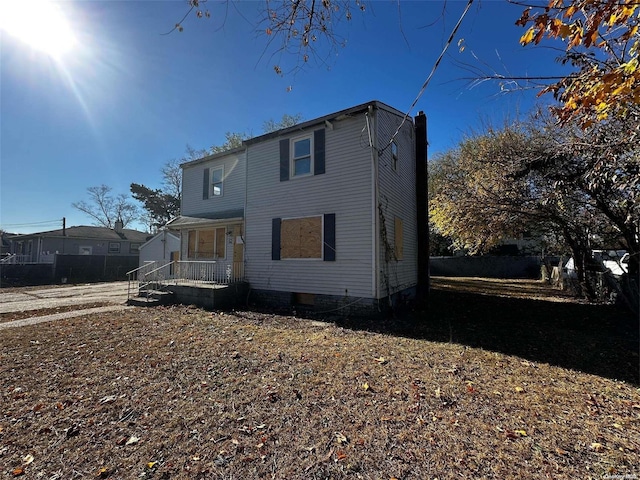 exterior space with a porch