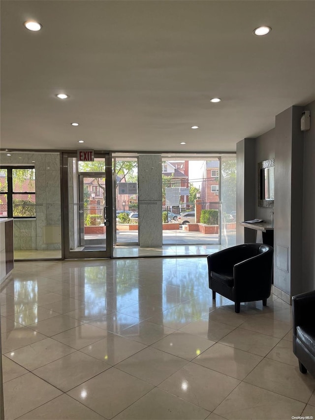 99-40 63rd Rd Unit 5A, Rego Park, NY 11374 - common area featuring recessed lighting and expansive windows