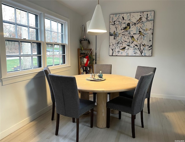 dining room with hardwood / wood-style floors