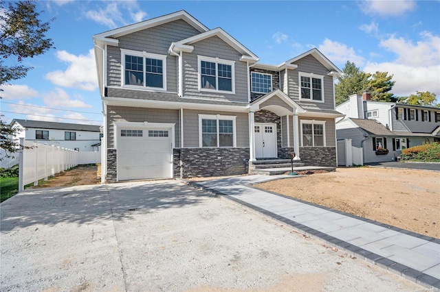 view of front facade with a garage