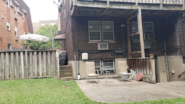 back of house with a patio area