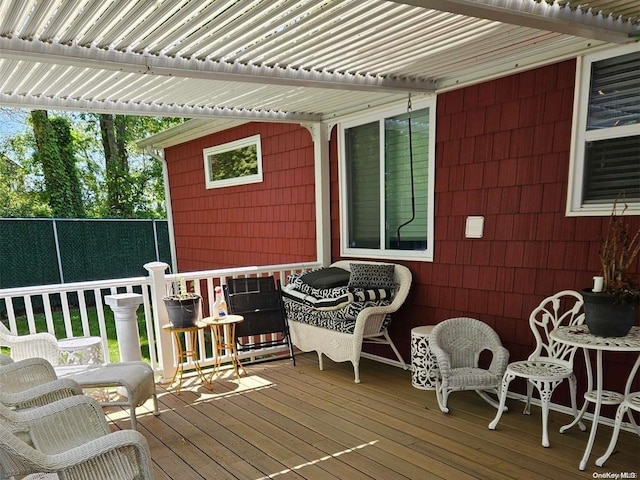 view of wooden deck