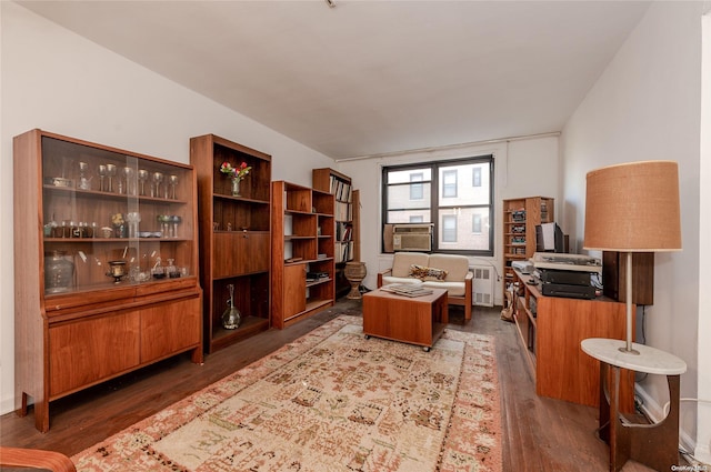 interior space featuring dark hardwood / wood-style floors