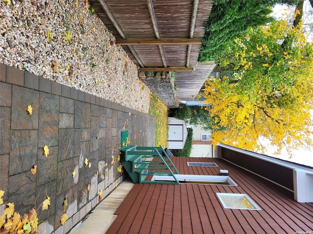 view of wooden terrace