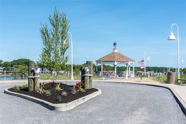 view of property's community with a gazebo