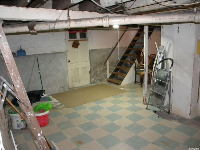 view of basement