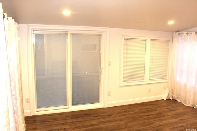 interior space featuring dark wood-type flooring