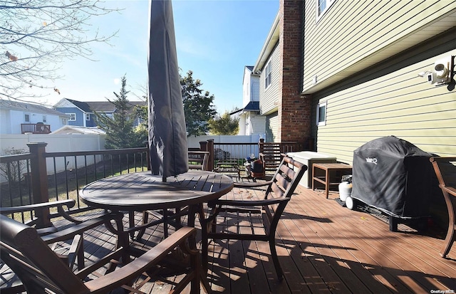 1070 Mckinley St, Baldwin, NY 11510 - wooden deck with area for grilling