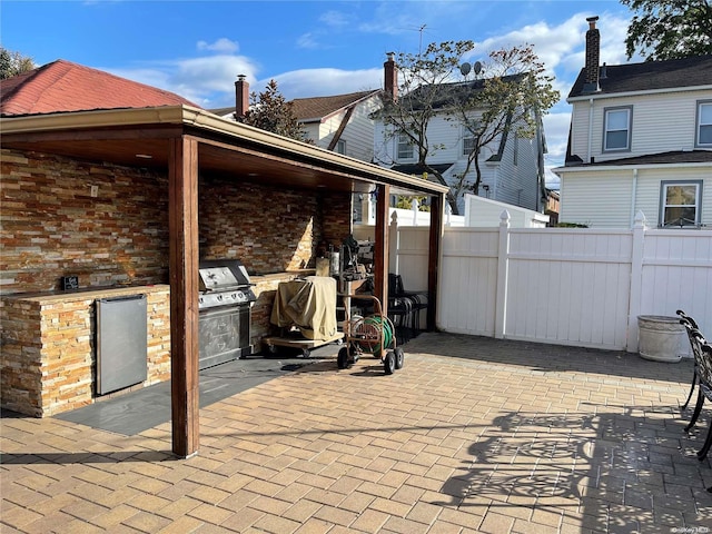 view of patio / terrace with area for grilling