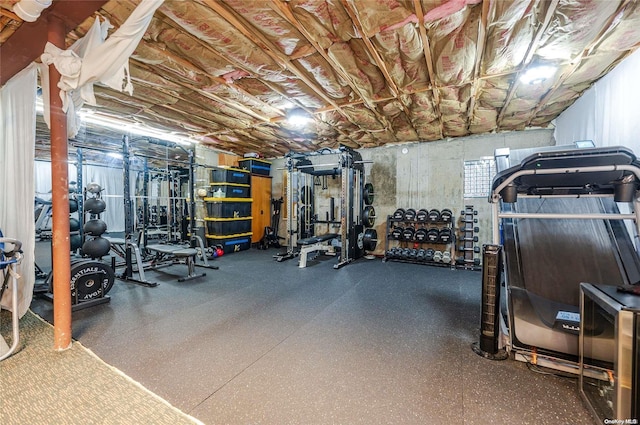 view of workout area