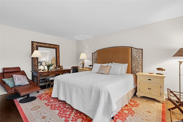 bedroom featuring light hardwood / wood-style floors