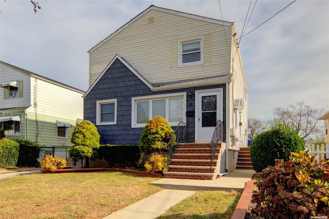 front of property with a front yard