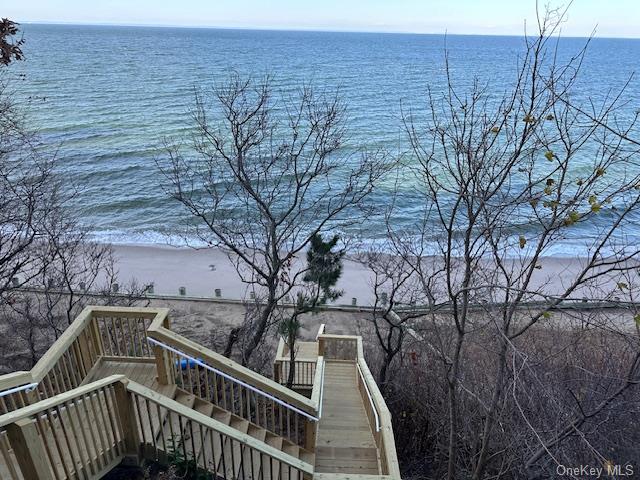 water view with a view of the beach