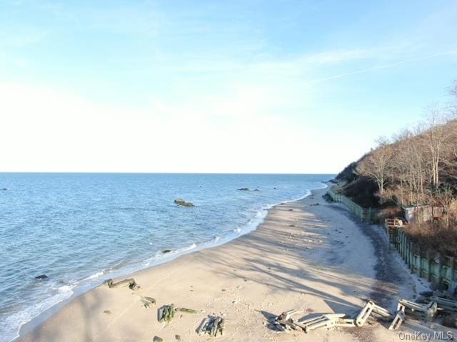 water view with a view of the beach