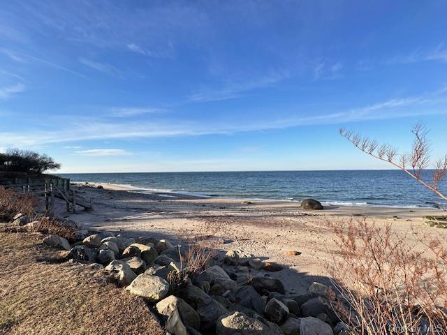 property view of water with a beach view