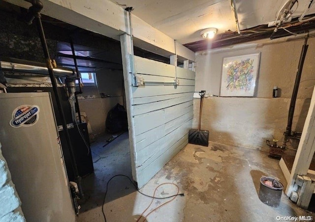 bathroom with concrete flooring