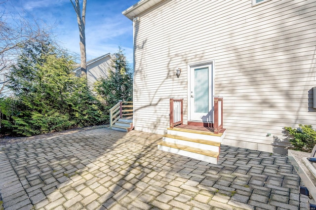 back of property with a patio area