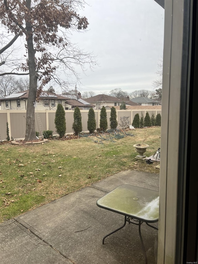 view of yard with a patio