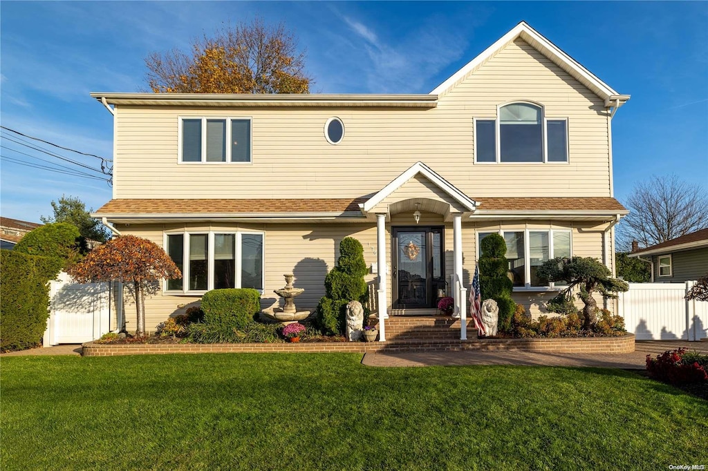 view of property with a front yard